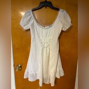 Bella Hadid milkmaid dress